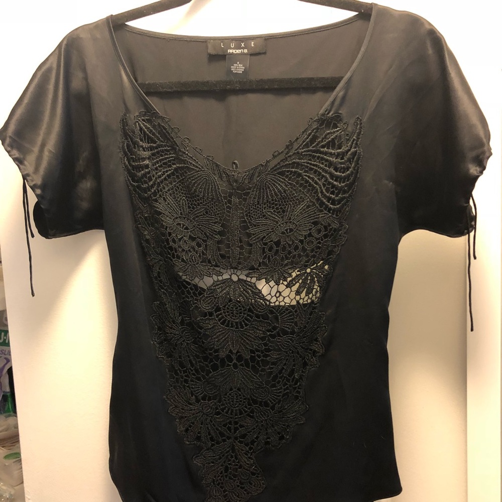 Trendy silk blouse.